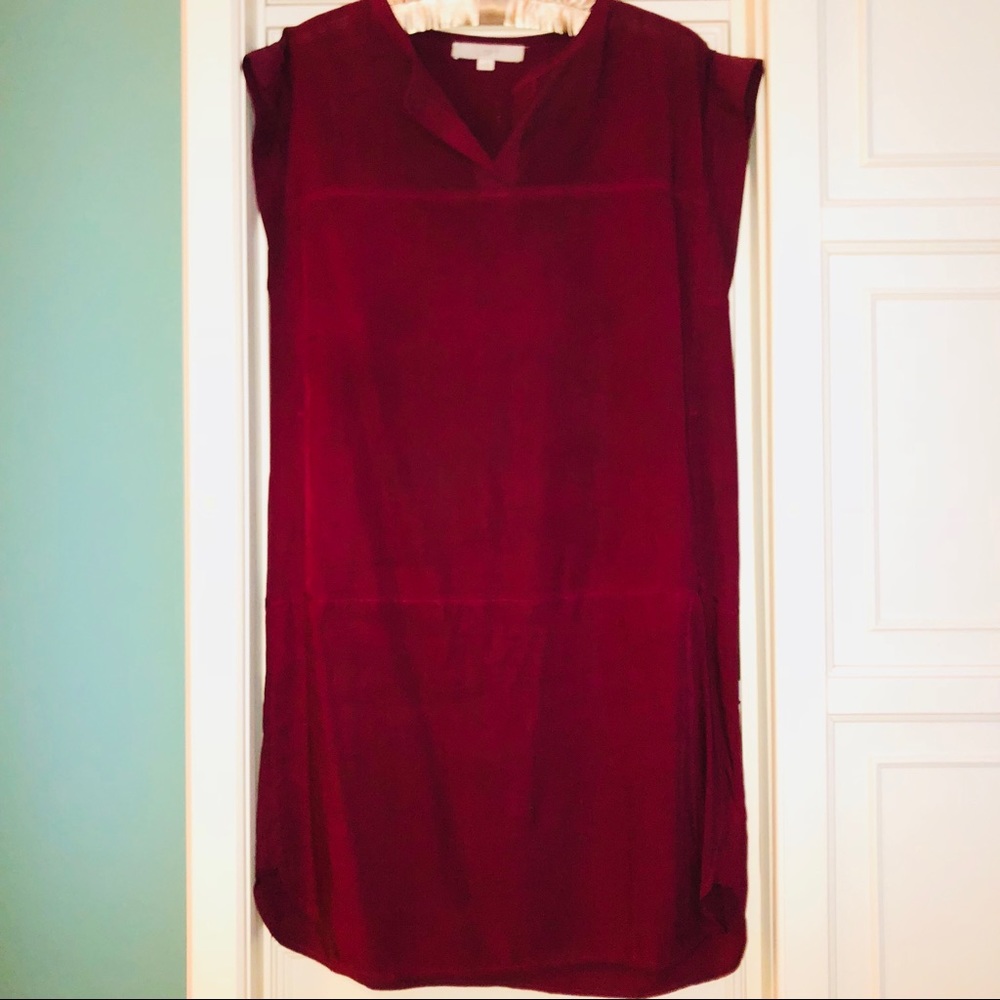 LOFT Dark Berry Shift Dress